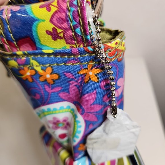 Diaper Bag NEW Laminated Buckle Bag Blue Paisley Floral Baby Kalencom FSTSP NWT - Picture 5 of 15